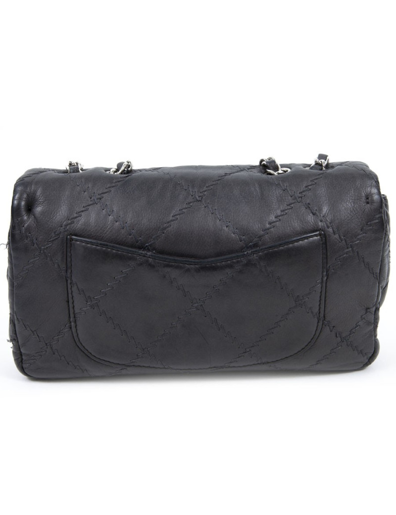 Sac CHANEL cuir gris