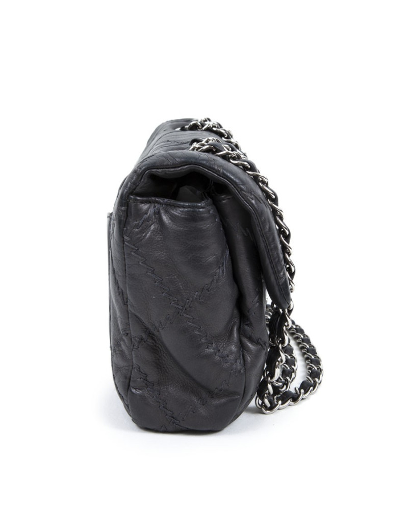 Sac CHANEL cuir gris