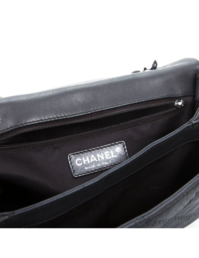 Sac CHANEL cuir gris