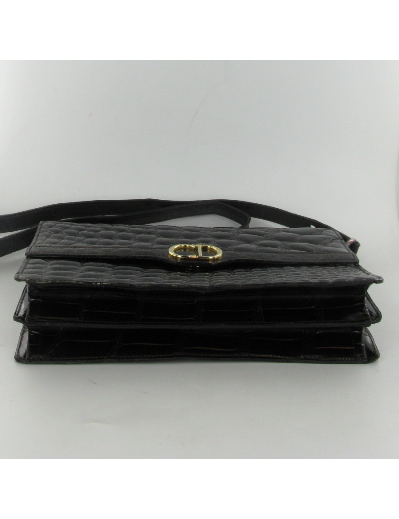 Sac vintage façon croco CHRISTIAN DIOR