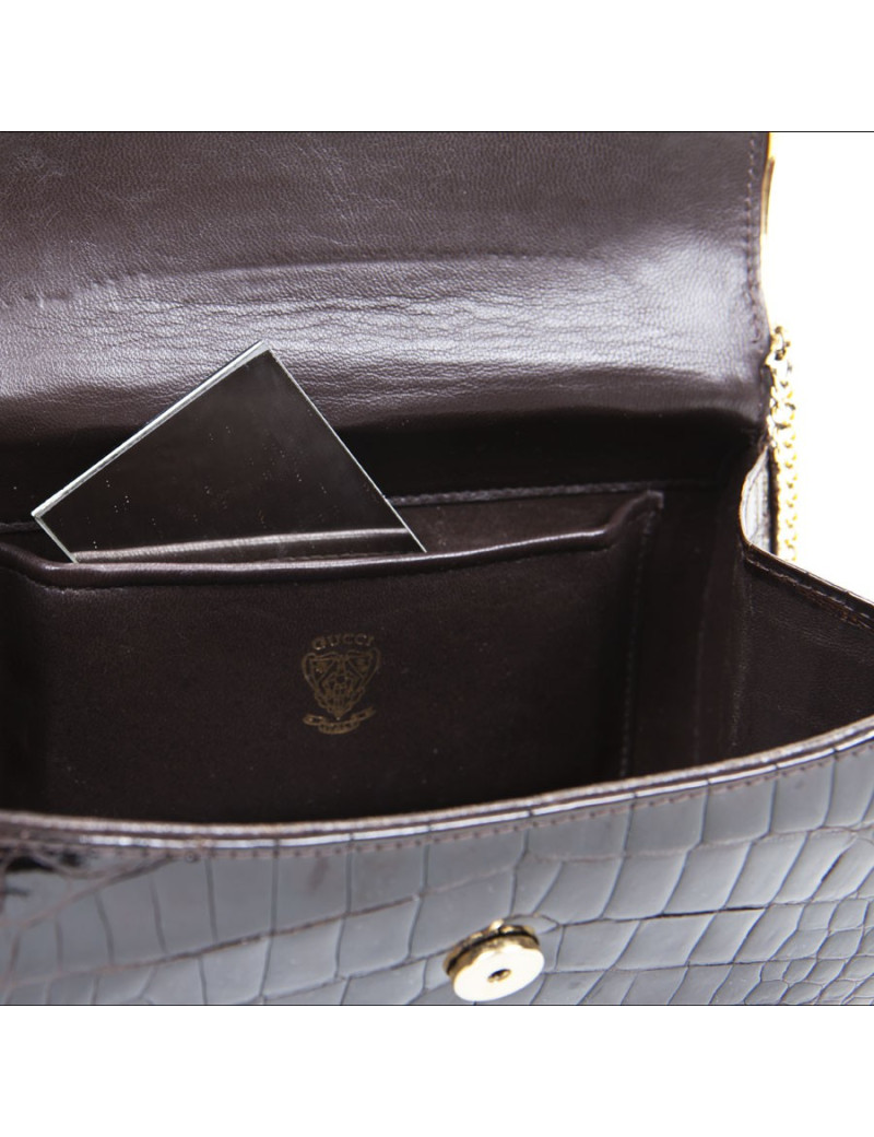 Clutch GUCCI Vintage Brown croco