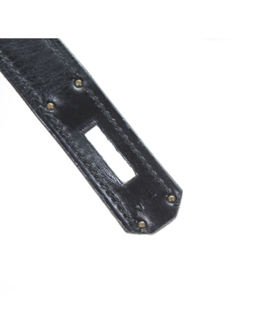 Sac Kelly 32 HERMES box noir Vintage