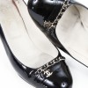 CHANEL shoes T 39.5 C Black patent leather