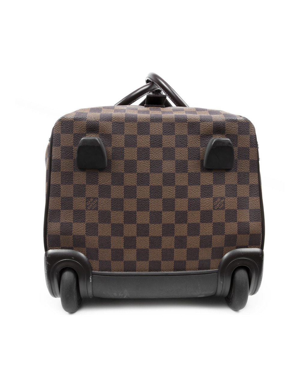 Valise de voyage LOUIS VUITTON "Eole"en toile damier marron