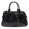 BURBERRY black painted perforated leather bag