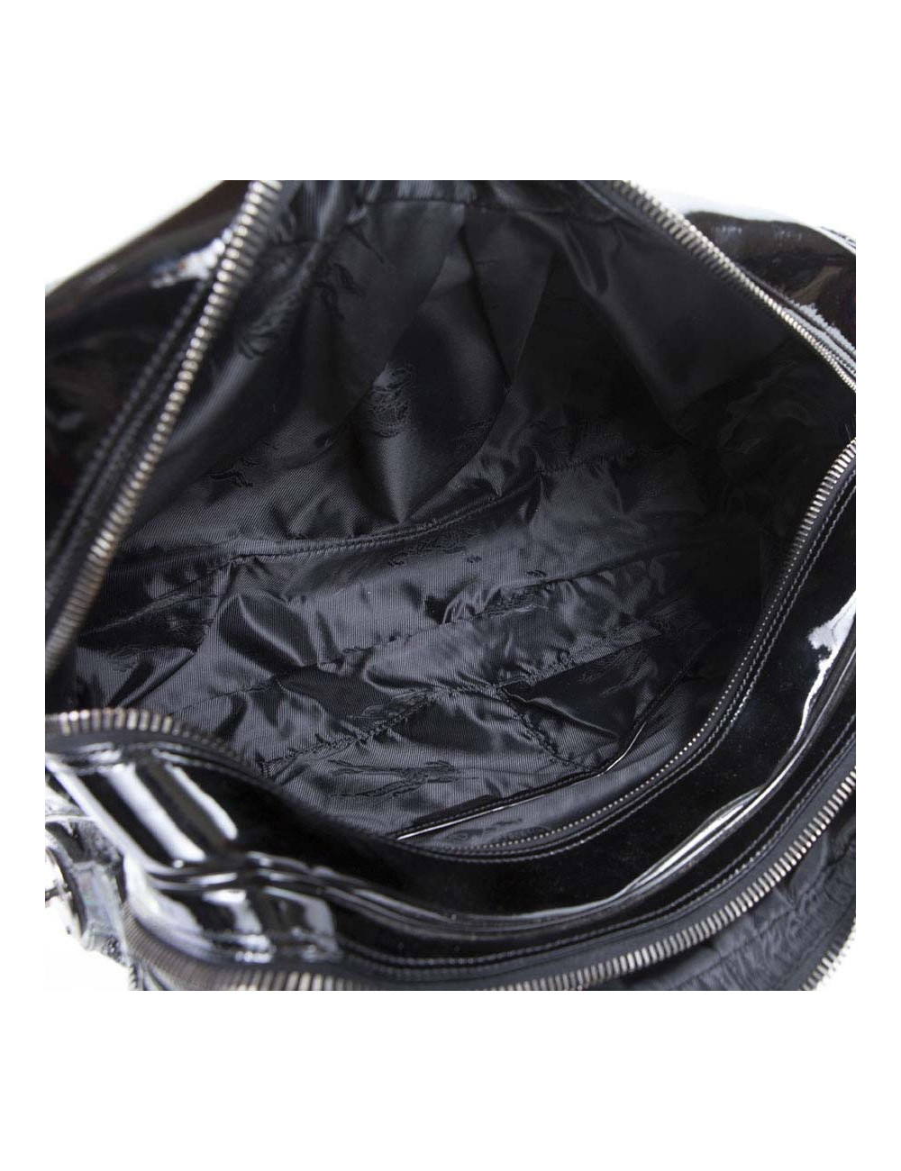 BURBERRY black painted perforated leather bag