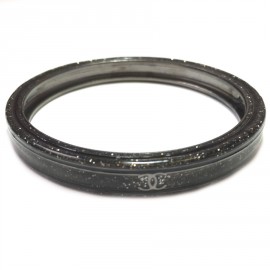 Bracelet CHANEL métal argenté et résine pailletée