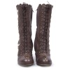 Boots JOHN GALLIANO brown leather mid rose T36, 5