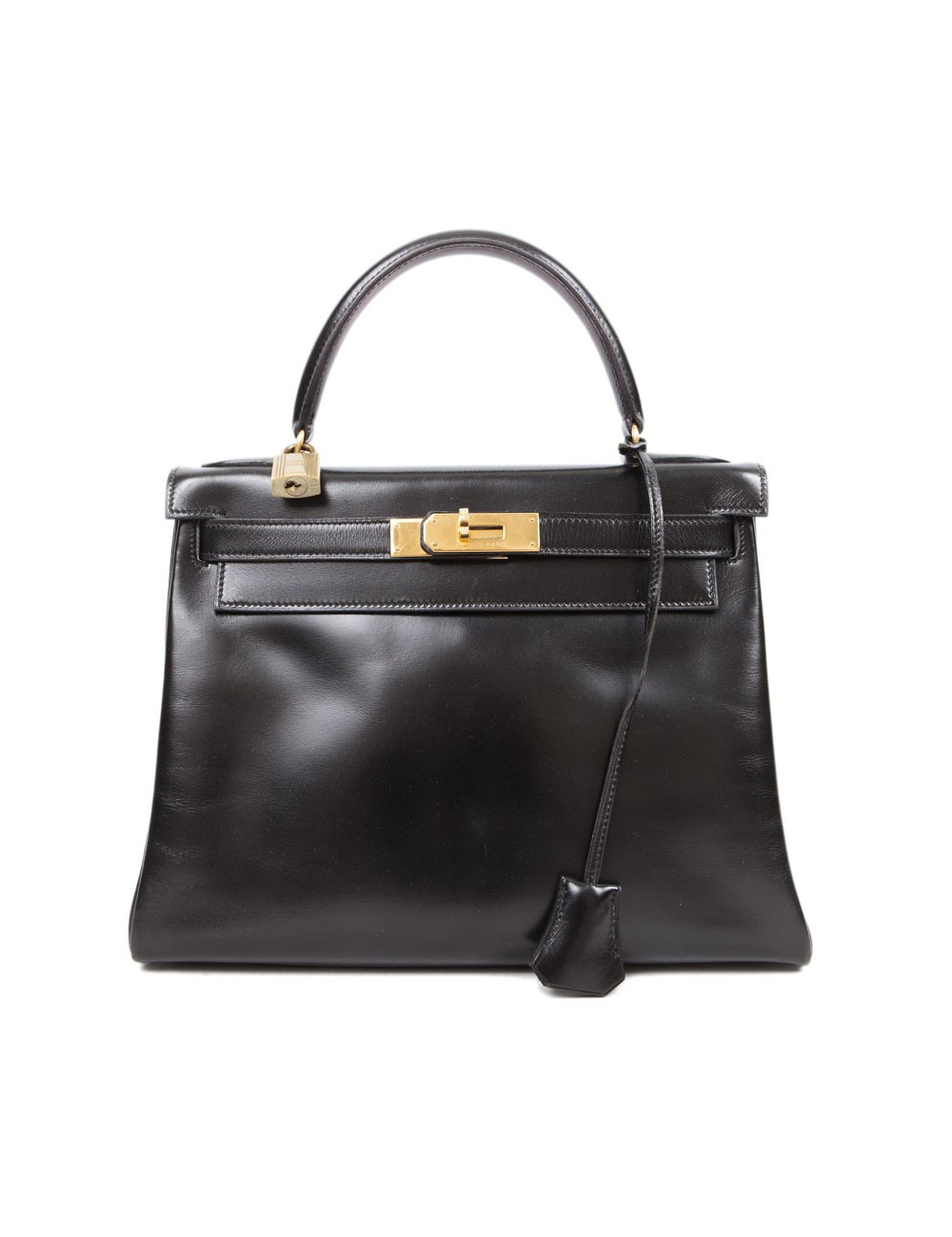 Sac Kelly 28 HERMES en box noir 