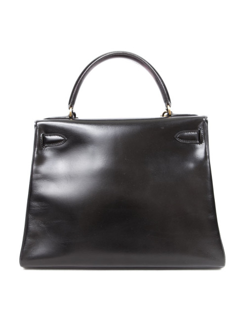Sac Kelly 28 HERMES en box noir 