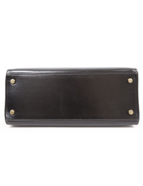 Sac Kelly 28 HERMES en box noir 