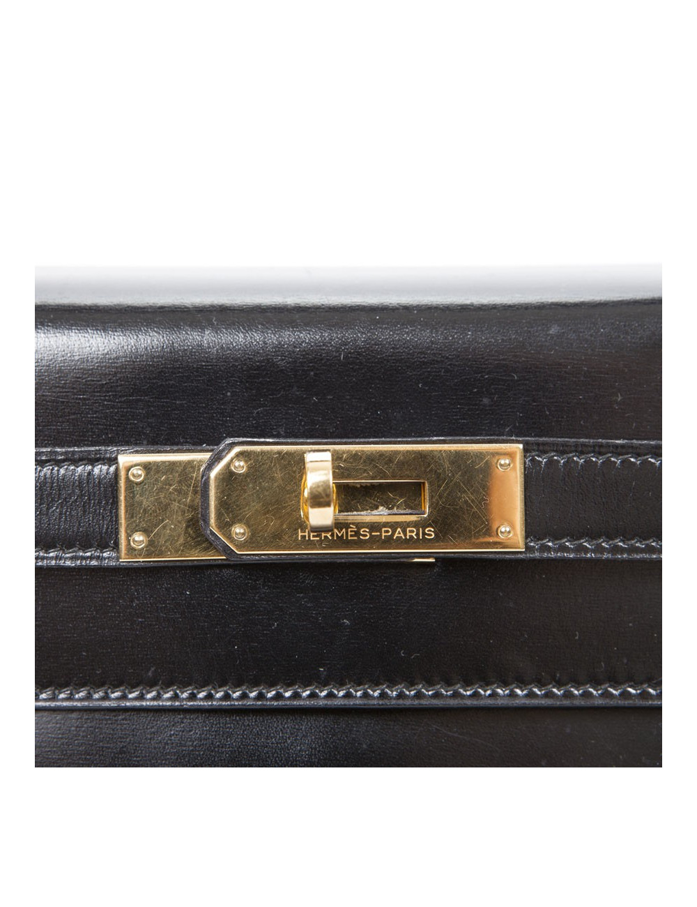 Sac Kelly 28 HERMES en box noir 