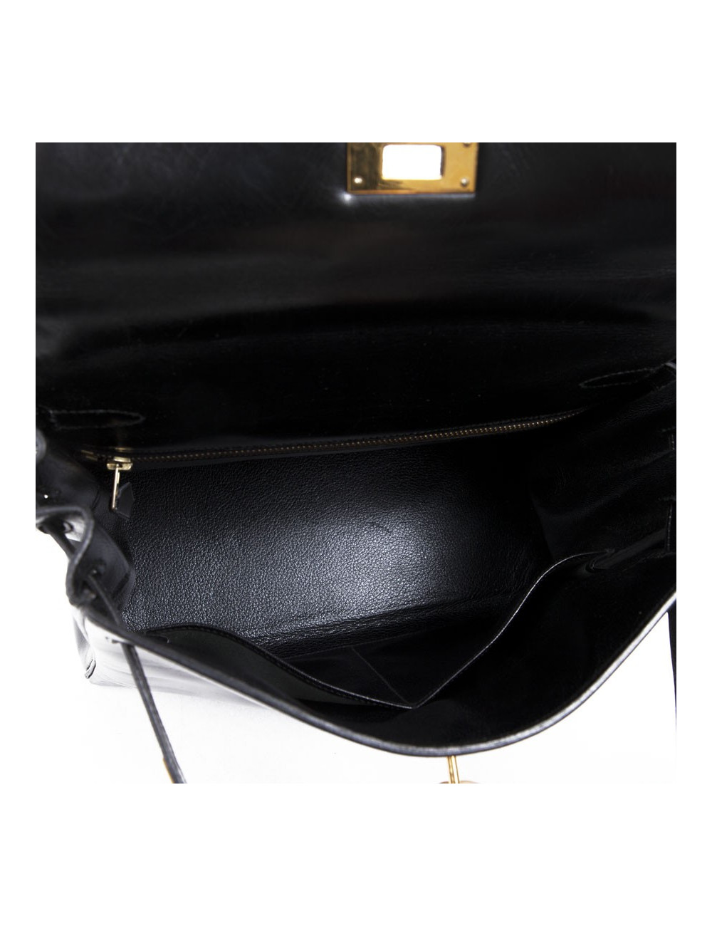 Sac Kelly 28 HERMES en box noir 