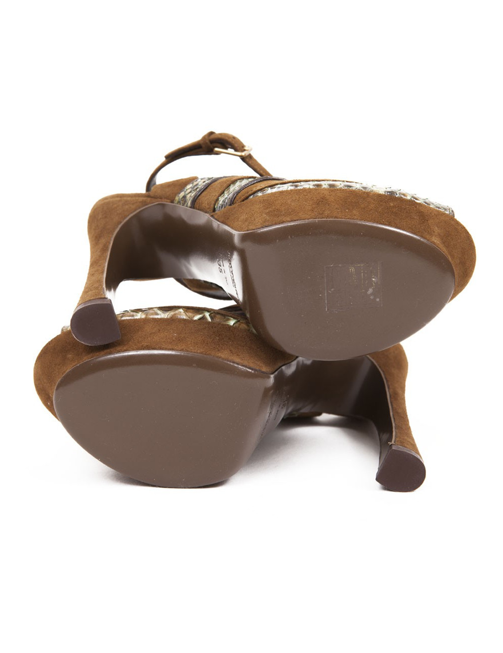 Sandales hautes YSL  T 35 "Tributes" veau velours