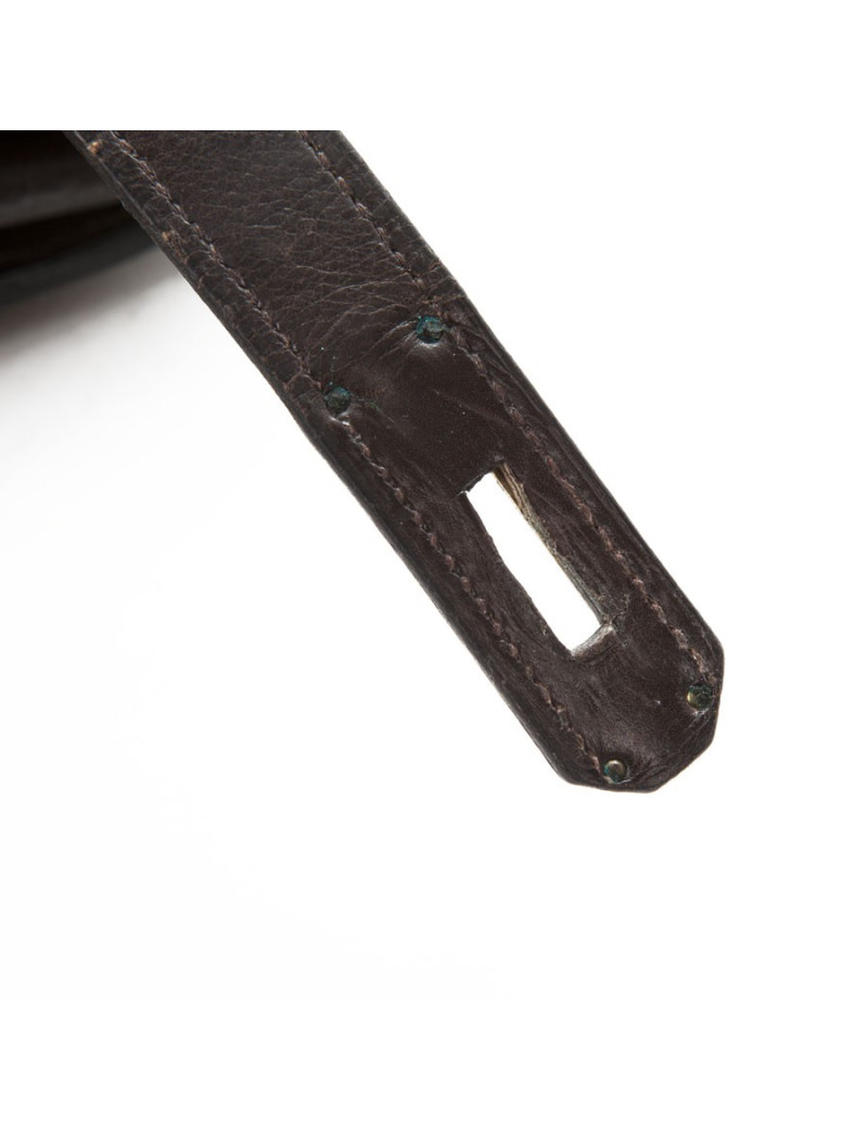 32 box brown leather HERMES Kelly bag