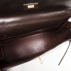 32 box brown leather HERMES Kelly bag
