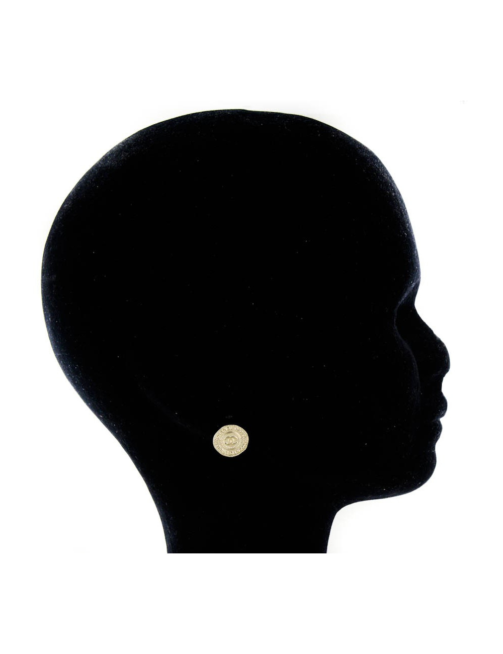 Clous d'oreille CHANEL pièce dorée " 31 rue Cambon"