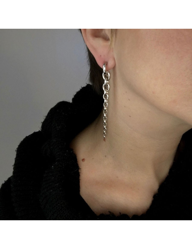 Dangling ear HERMES Crescendo nails in sterling silver