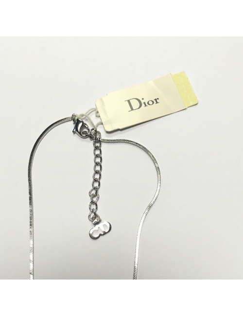 Collier CHRISTIAN DIOR en métal argenté