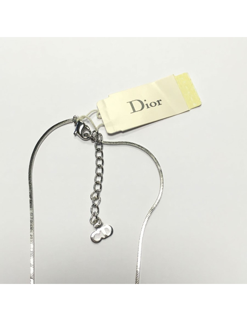 Collier CHRISTIAN DIOR en métal argenté