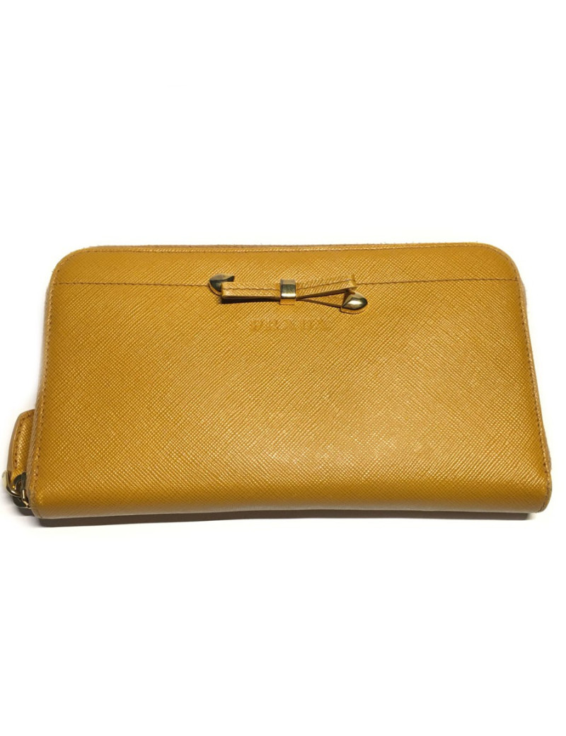 Portefeuille PRADA cuir gold