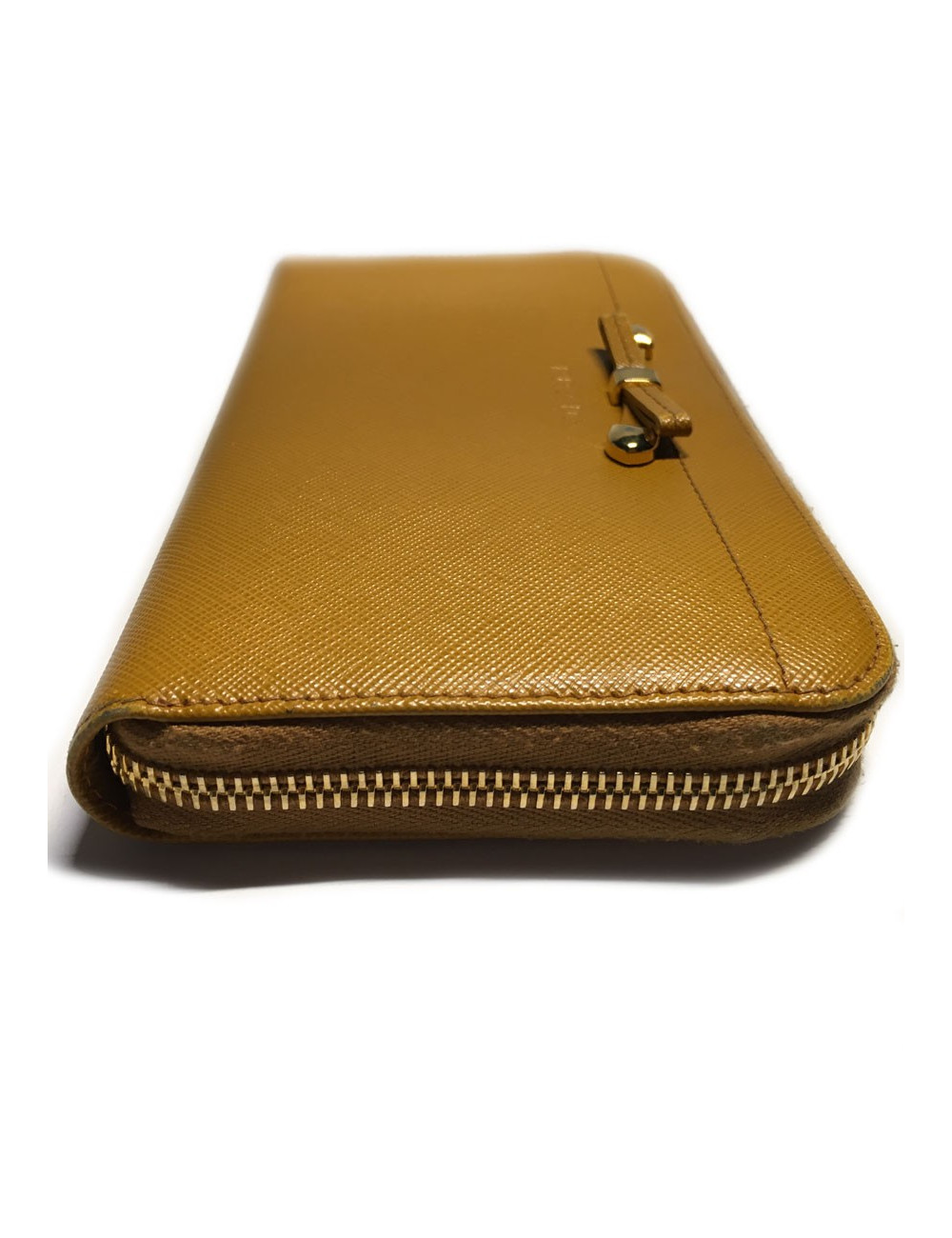 PRADA leather gold portfolio