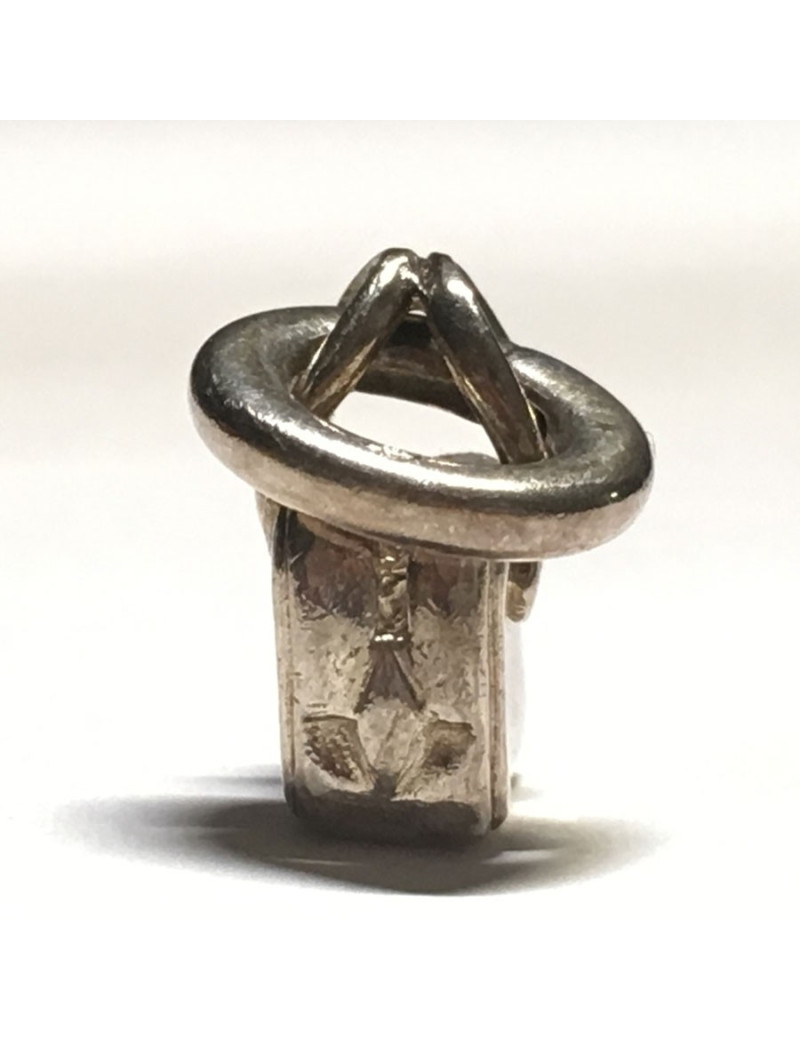 XXX Charm HERMES "Sac plume" en argent