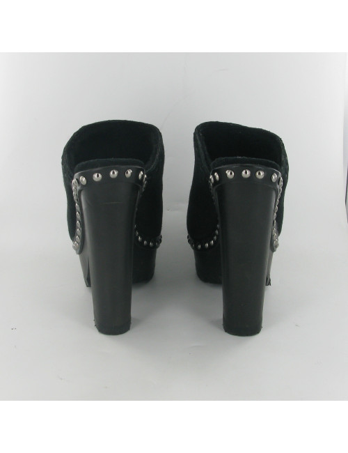 Sabots à talon fourrés MIU MIU