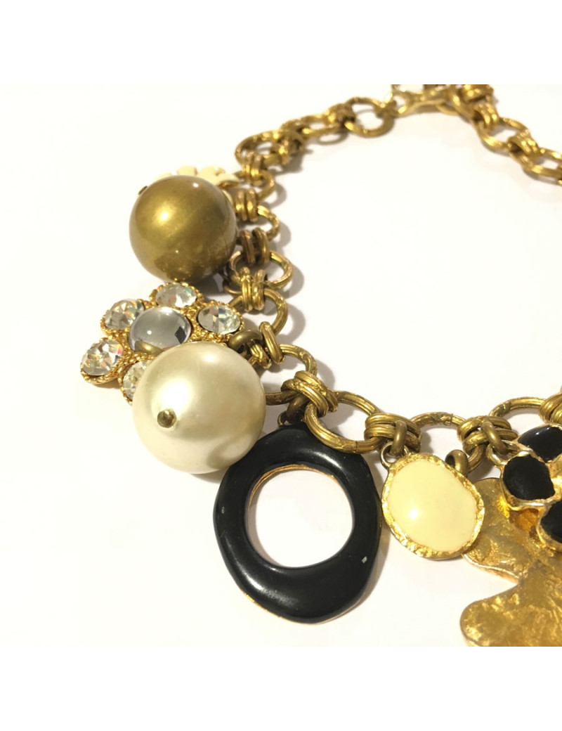 CHRISTIAN LACROIX charms gold neck RAS