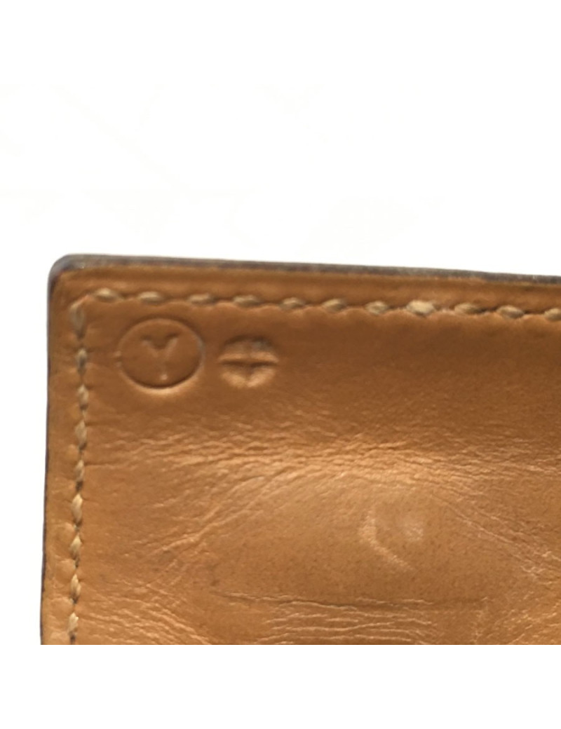 HERMES Medor cuff in orange leather and gold hardware