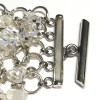 PACO RABANNE bracelet in silver plated metal ring and transparent pendants