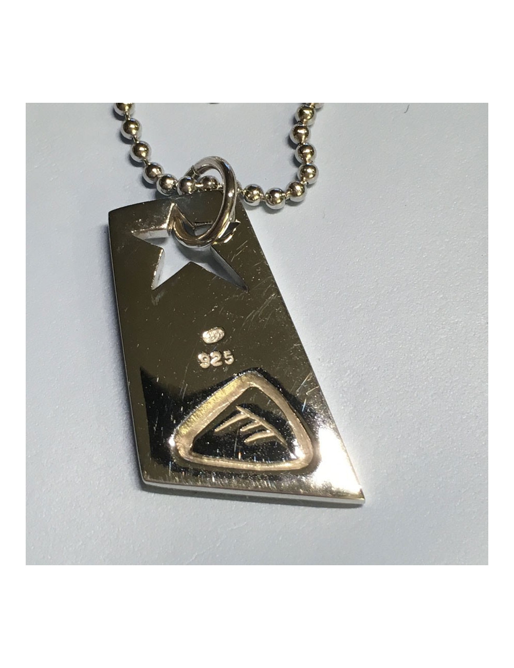 Parure THIERRY MUGLER collier et boucles d'oreilles clous en argent