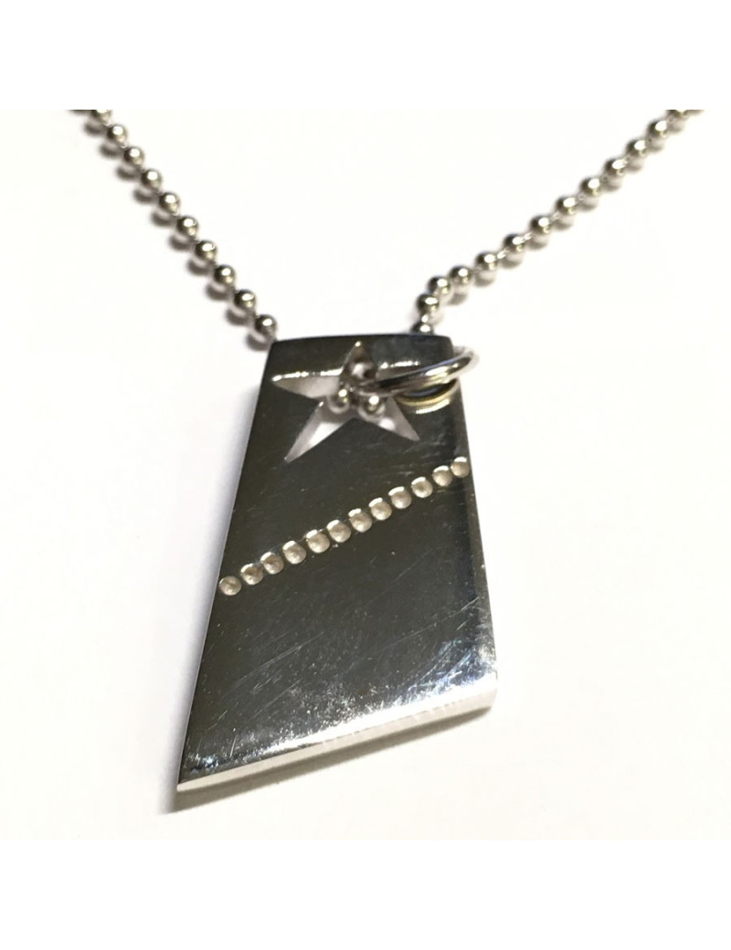 Set THIERRY MUGLER necklace and earrings in silver nails