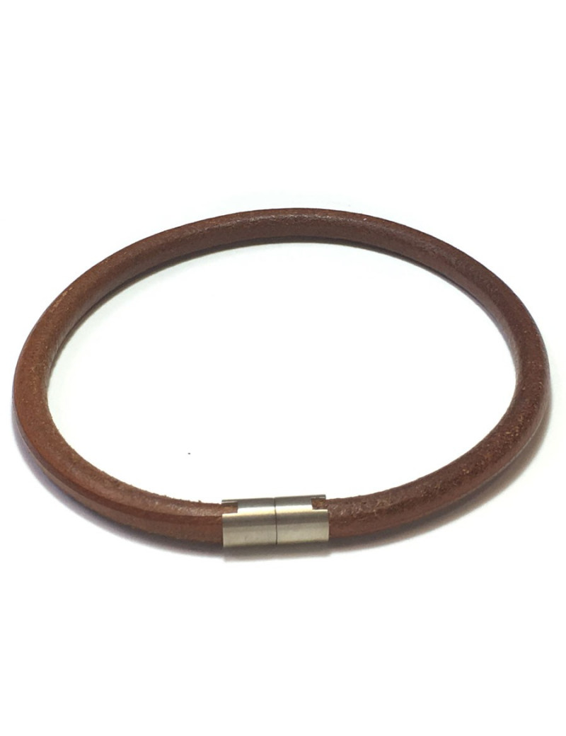 Tour de cou HERMES en cuir marron