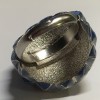 Ring CHANEL couture T56 silver, rhinestones and glitter resin transparent stone