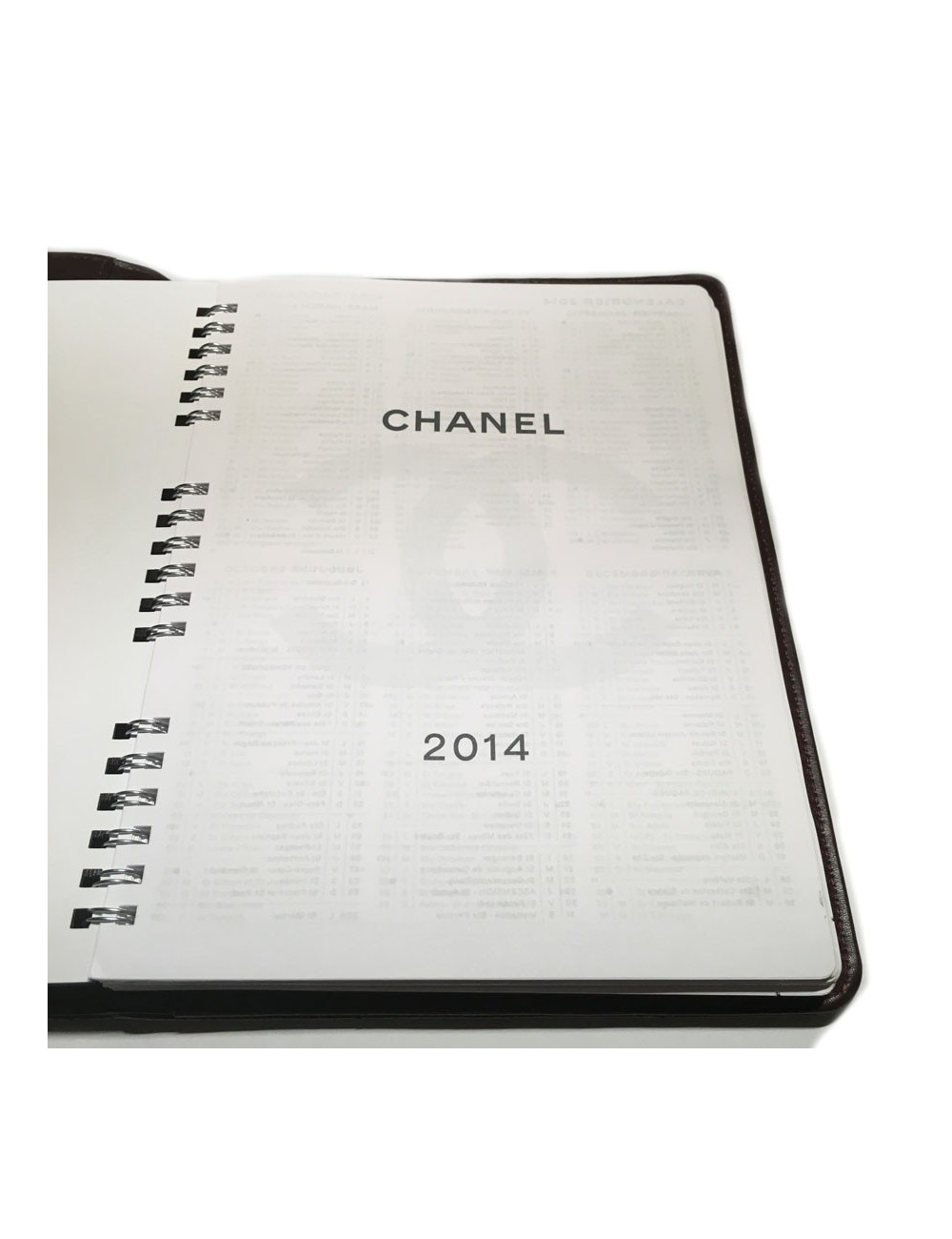 Porte agenda CHANEL en cuir matelassé noir
