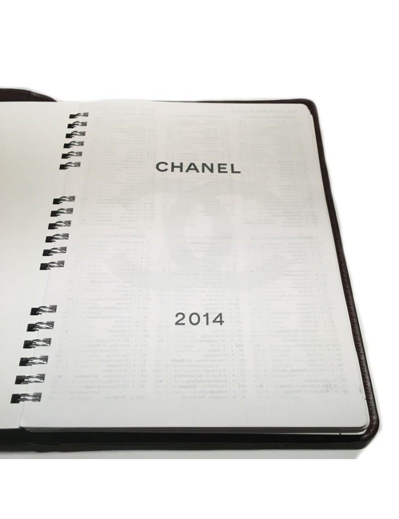 Door agenda CHANEL black quilted leather