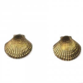 Earrings clips YVES SAINT LAURENT YSL shells