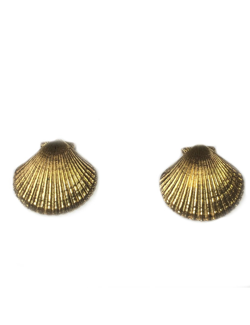 Boucles d'oreille clips YVES SAINT LAURENT  YSL coquilles