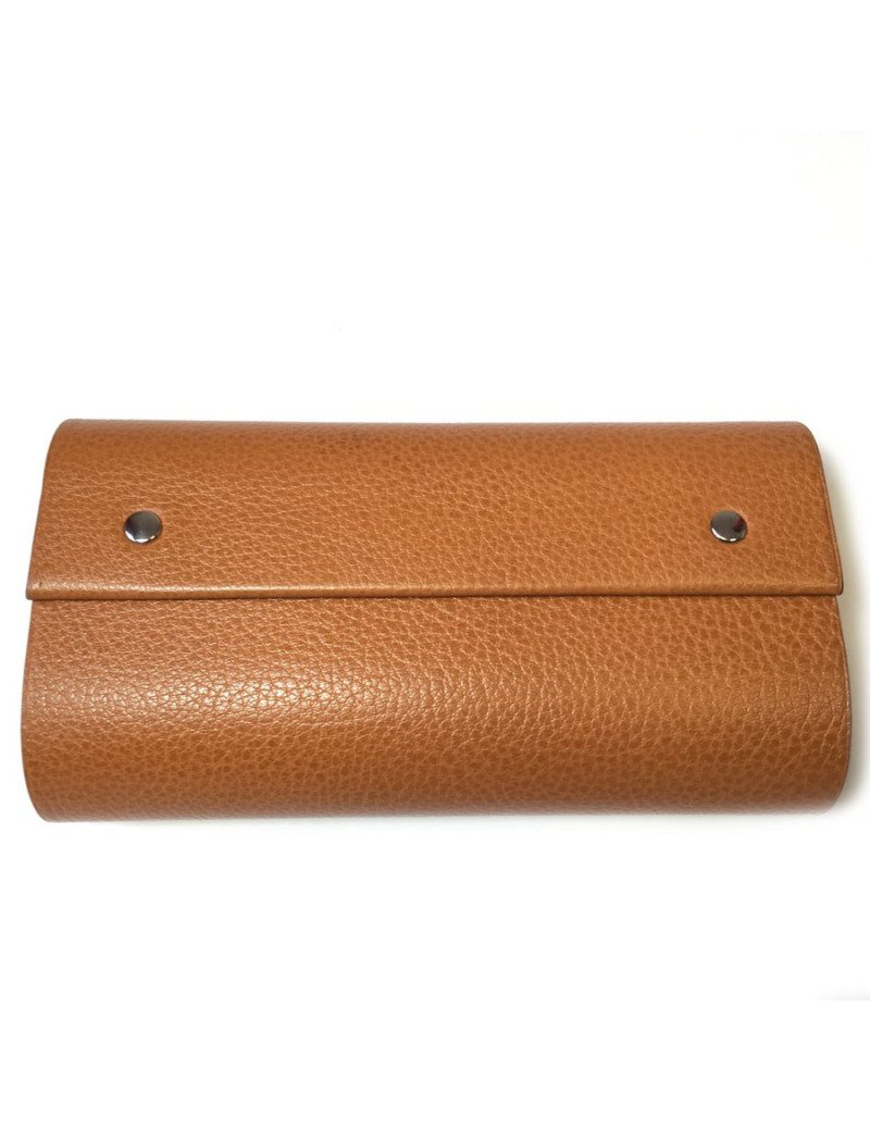 cahier roulé  HERMES cuir buffle gold avec 2 recharges