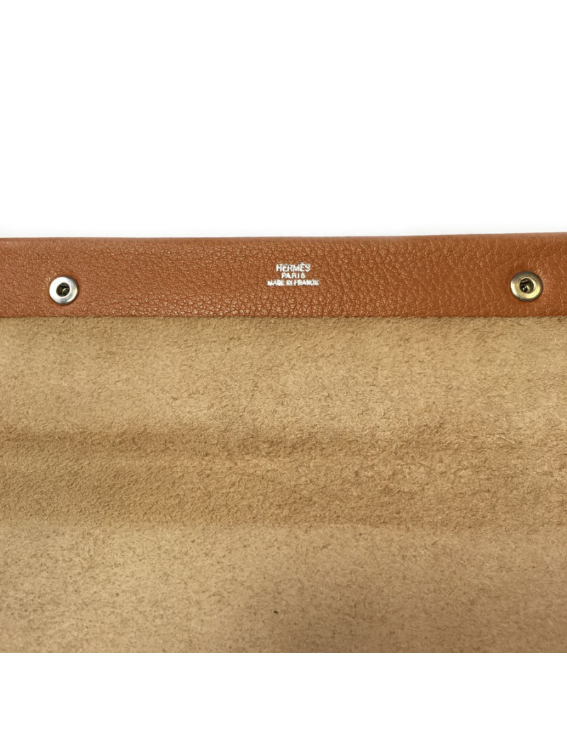 Rolled notebook HERMES leather Buffalo gold with 2 refills