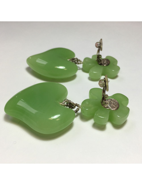 Boucles d'oreille clips pendants CHRISTIAN LACROIX vintage