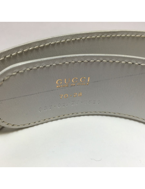 Belt GUCCI White Leather T 70