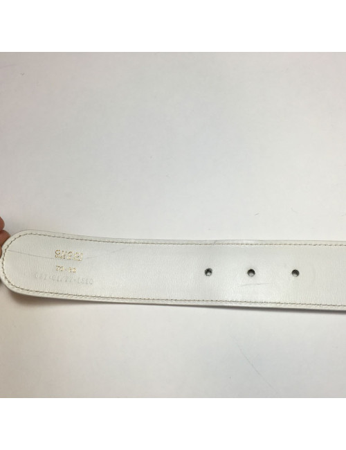 Belt GUCCI White Leather T 70