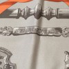 Hermès 'Ferronnerie' small scarf in gray and taupe silk