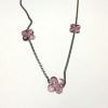 Clover Marguerite of Valois glass Amethyst necklace