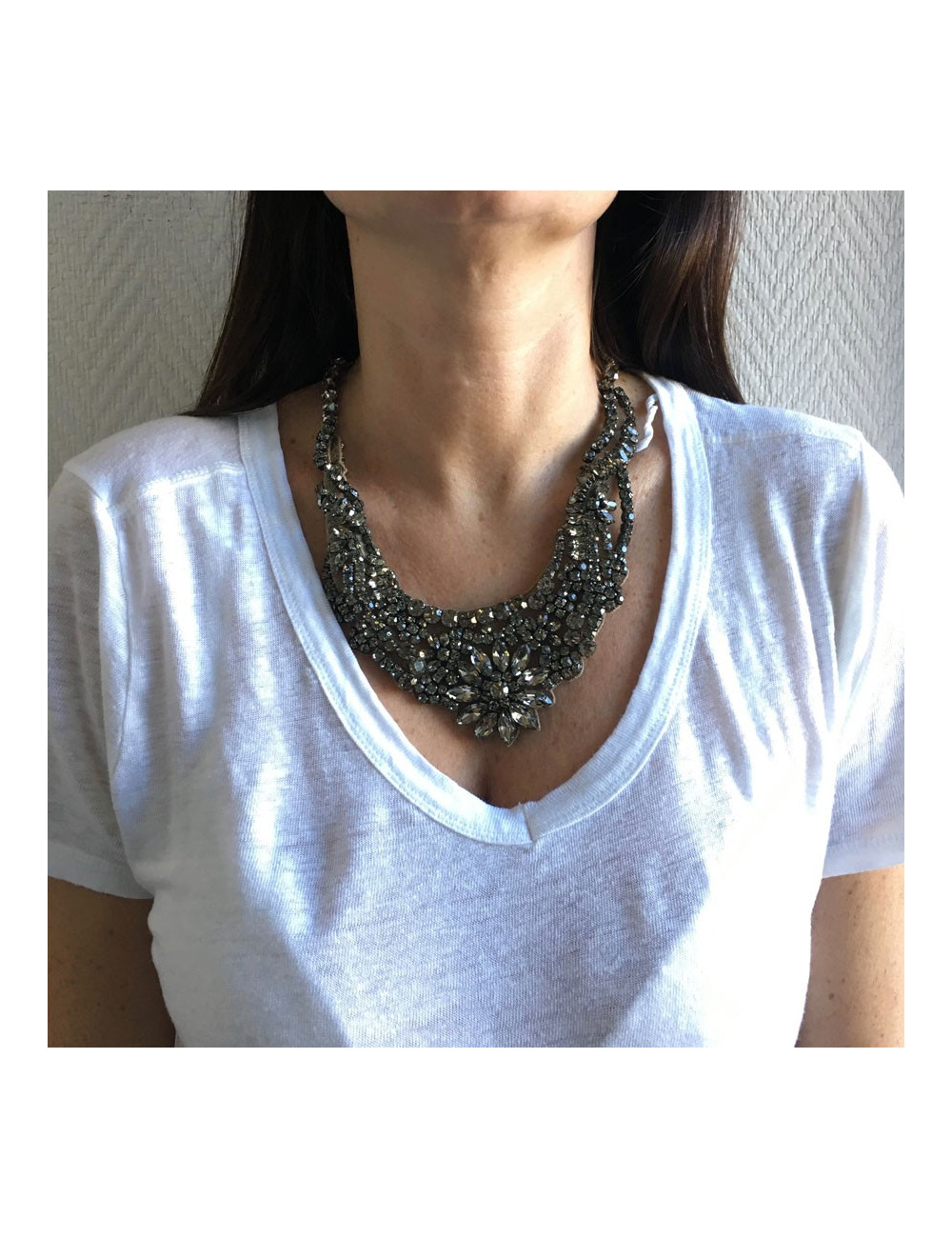 Plastron VALENTINO en strass