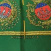 Square HERMES 'Arms of Paris' green silk