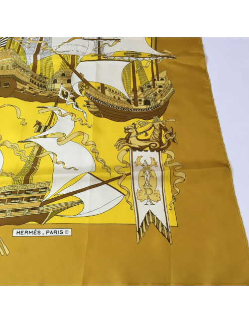 Hermès "Armada" in yellow silk