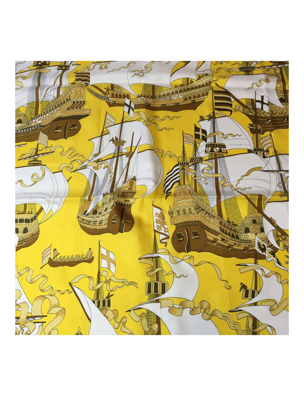 Hermès "Armada" in yellow silk